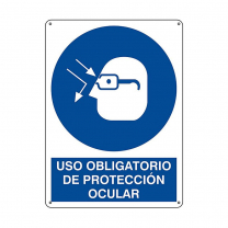 Spanish Eye Protection Required Plastic Sign