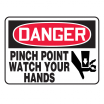 Pinch Point Plastic Sign