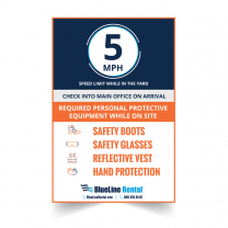 6' x 4' PPE Aluminum Yard Signs