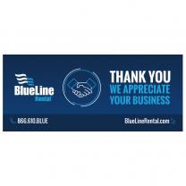 BlueLine Rental Thank You We Appreciate Your Business (Pack of 25)