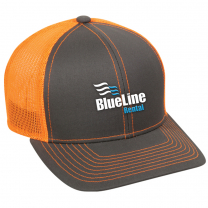 Neon Orange Mesh Back Trucker Cap