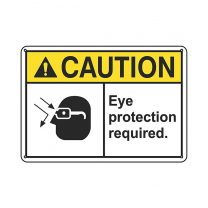 Eye Protection Required Plastic Sign