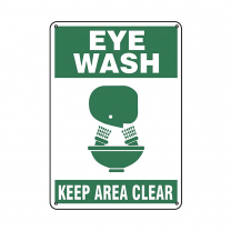 Eye Wash Plastic Sign