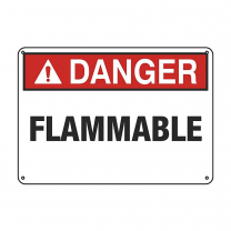 Flammable Plastic Sign 