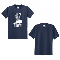 Let's Get Dirty Tshirt- Navy