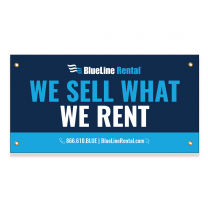 We Sell What We Rent Exterior Banner