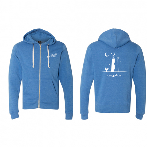 Lighthouse Zippered Hoody - Royal - Cape Cod