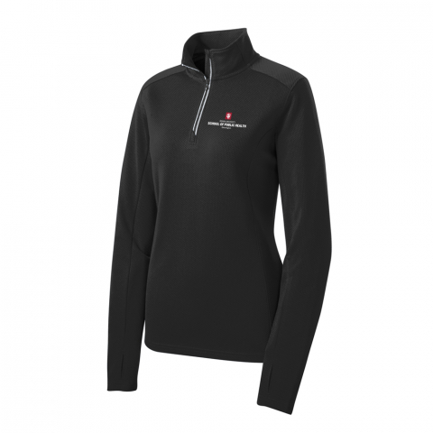 Sport-Tek® Ladies Sport-Wick® Textured 1/4-Zip Pullover