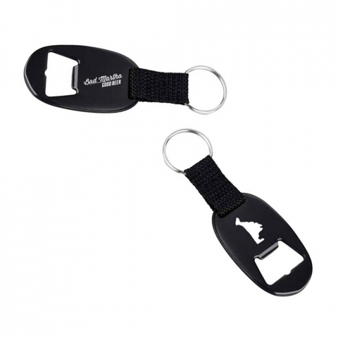 Black Bottle Opener Keychain