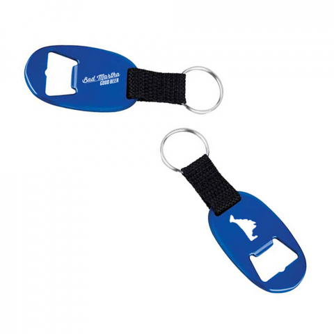 Blue Bottle Opener Keychain