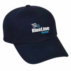 Navy Blue Chino Twill 6 Panel Unstructured Cap