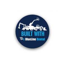 Built with BlueLine Hard Hat Sticker (Pack of 25)