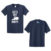 Let's Get Dirty Tshirt- Navy