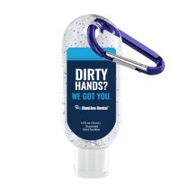 1.9 oz. Moisture Bead Sanitizer in Clear Bottle with Carabiner